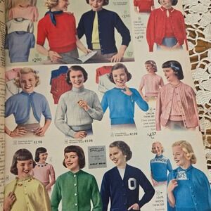 Vintage Sears Roebuck Catalog pages 287-450 color B&W mom dad kids Ephemera
